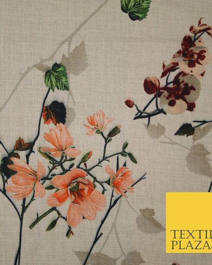 Mix Floral Digital Printed Cotton Feel Polyester Summer Soft Flower Dress Fabric