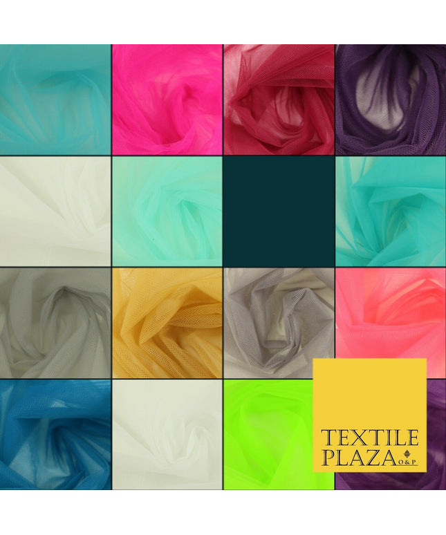 EXTRA WIDE Tutu Fairy Veil Bridal Plain Soft Sheer Tulle Net Fabric  270cm 106"