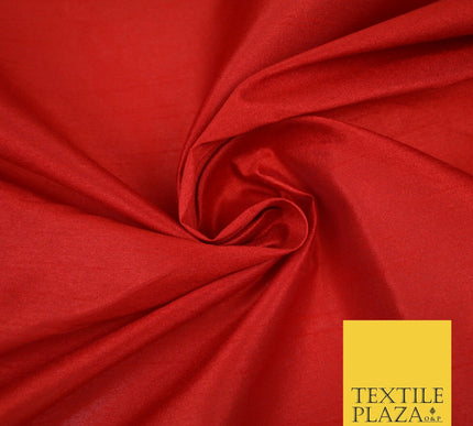 Plain Dyed Faux Dupion Raw Silk 100% Polyester Fabric Craft Material ALL COLOURS