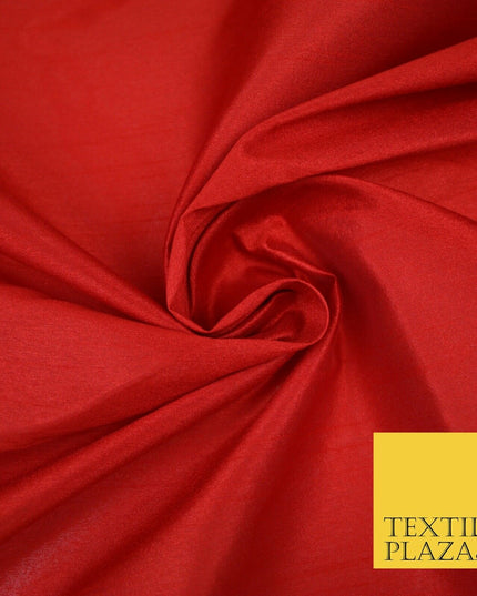 Plain Dyed Faux Dupion Raw Silk 100% Polyester Fabric Craft Material ALL COLOURS