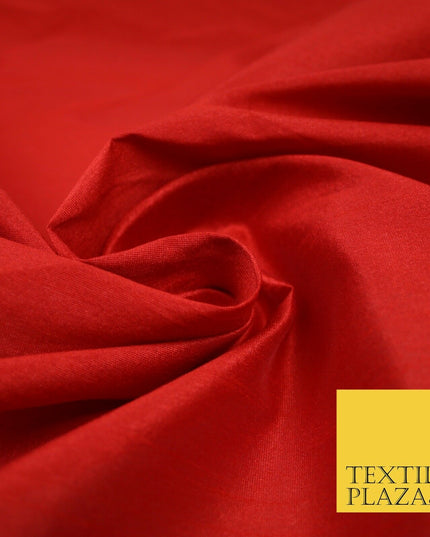 Plain Dyed Faux Dupion Raw Silk 100% Polyester Fabric Craft Material ALL COLOURS