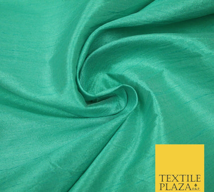 Plain Dyed Faux Dupion Raw Silk 100% Polyester Fabric Craft Material ALL COLOURS