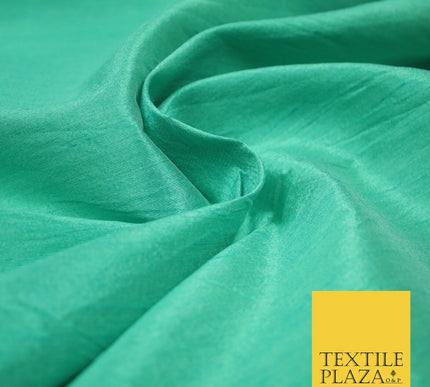 Plain Dyed Faux Dupion Raw Silk 100% Polyester Fabric Craft Material ALL COLOURS