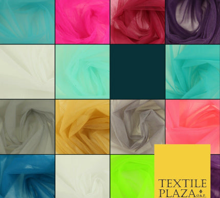 EXTRA WIDE Tutu Fairy Veil Bridal Plain Soft Sheer Tulle Net Fabric  270cm 106"