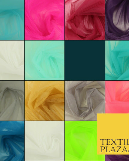 EXTRA WIDE Tutu Fairy Veil Bridal Plain Soft Sheer Tulle Net Fabric  270cm 106"