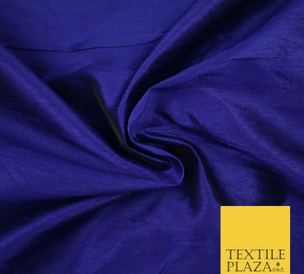 Plain Dyed Faux Dupion Raw Silk 100% Polyester Fabric Craft Material ALL COLOURS
