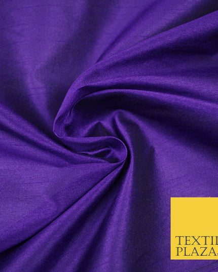Plain Dyed Faux Dupion Raw Silk 100% Polyester Fabric Craft Material ALL COLOURS