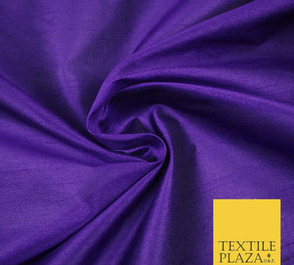 Plain Dyed Faux Dupion Raw Silk 100% Polyester Fabric Craft Material ALL COLOURS