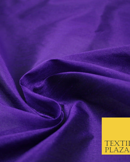 Plain Dyed Faux Dupion Raw Silk 100% Polyester Fabric Craft Material ALL COLOURS