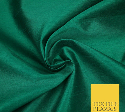 Plain Dyed Faux Dupion Raw Silk 100% Polyester Fabric Craft Material ALL COLOURS