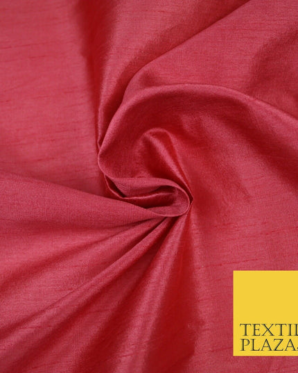 Plain Dyed Faux Dupion Raw Silk 100% Polyester Fabric Craft Material ALL COLOURS