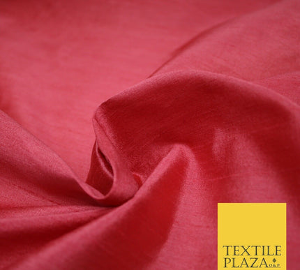 Plain Dyed Faux Dupion Raw Silk 100% Polyester Fabric Craft Material ALL COLOURS