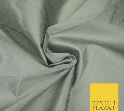 Plain Dyed Faux Dupion Raw Silk 100% Polyester Fabric Craft Material ALL COLOURS