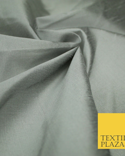 Plain Dyed Faux Dupion Raw Silk 100% Polyester Fabric Craft Material ALL COLOURS