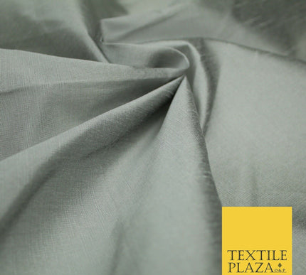 Plain Dyed Faux Dupion Raw Silk 100% Polyester Fabric Craft Material ALL COLOURS