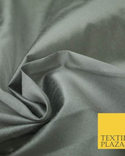 Plain Dyed Faux Dupion Raw Silk 100% Polyester Fabric Craft Material ALL COLOURS