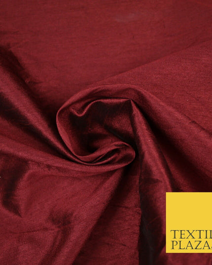 Plain Dyed Faux Dupion Raw Silk 100% Polyester Fabric Craft Material ALL COLOURS