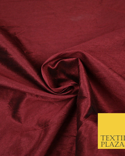 Plain Dyed Faux Dupion Raw Silk 100% Polyester Fabric Craft Material ALL COLOURS