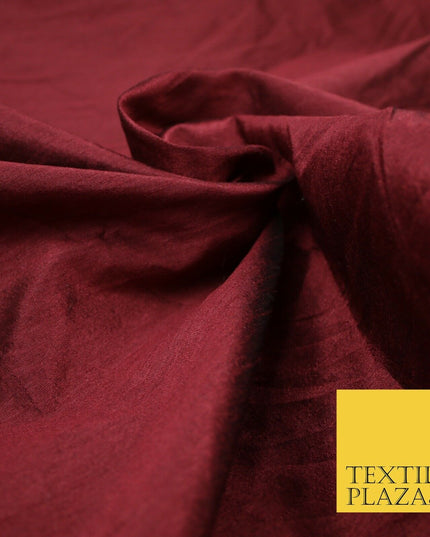 Plain Dyed Faux Dupion Raw Silk 100% Polyester Fabric Craft Material ALL COLOURS