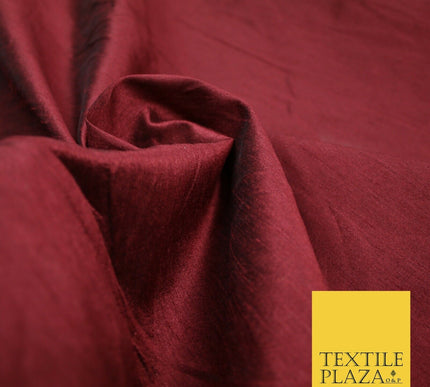Plain Dyed Faux Dupion Raw Silk 100% Polyester Fabric Craft Material ALL COLOURS