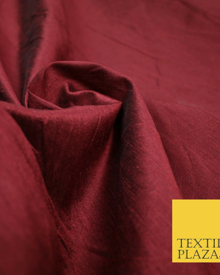 Plain Dyed Faux Dupion Raw Silk 100% Polyester Fabric Craft Material ALL COLOURS