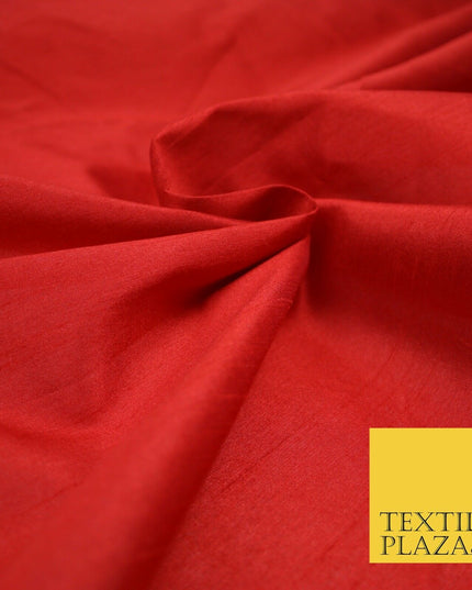 Plain Dyed Faux Dupion Raw Silk 100% Polyester Fabric Craft Material ALL COLOURS