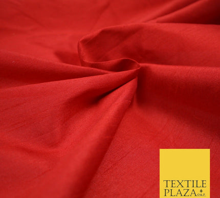 Plain Dyed Faux Dupion Raw Silk 100% Polyester Fabric Craft Material ALL COLOURS