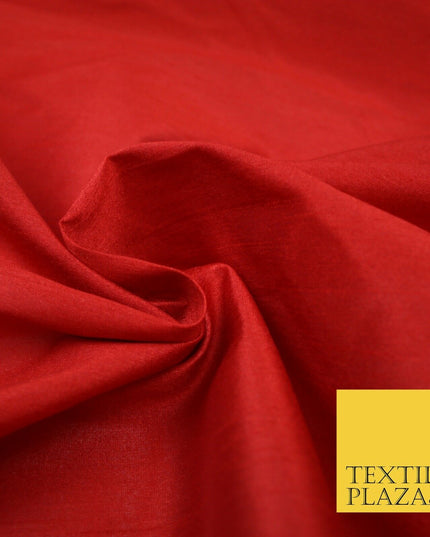 Plain Dyed Faux Dupion Raw Silk 100% Polyester Fabric Craft Material ALL COLOURS