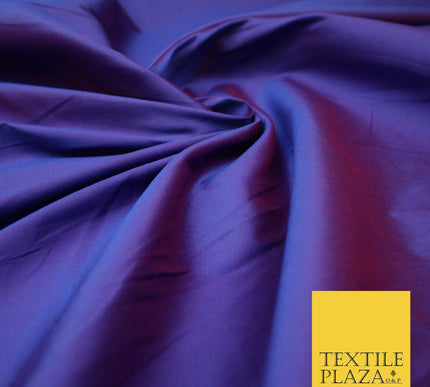 Two Tone Shot Shotgun Faux Matte Silk TAFFETA Dress Fabric Material ALL COLOURS