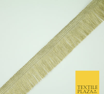 Gold Simple Metallic Fringe Tassel Trimming Gota Border Indian Ribbon Lace X337