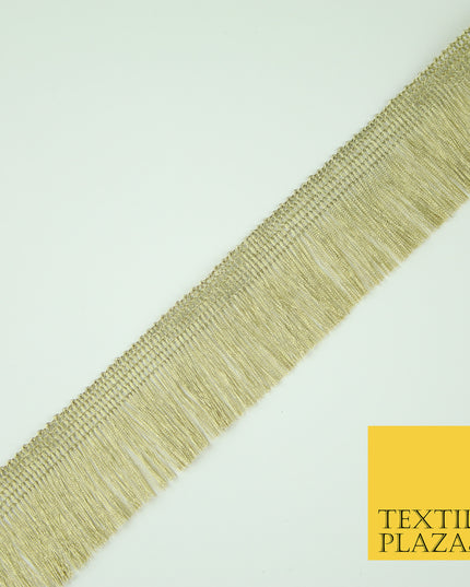Gold Simple Metallic Fringe Tassel Trimming Gota Border Indian Ribbon Lace X337