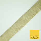 Gold Simple Metallic Fringe Tassel Trimming Gota Border Indian Ribbon Lace X337