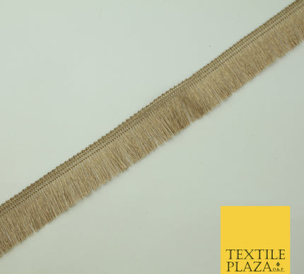 Light Antique Gold Slim Metallic Fringe Tassel Trimming Border Ribbon Lace X341