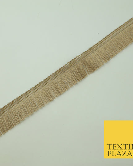 Light Antique Gold Slim Metallic Fringe Tassel Trimming Border Ribbon Lace X341