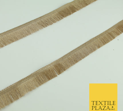 Light Antique Gold Slim Metallic Fringe Tassel Trimming Border Ribbon Lace X341