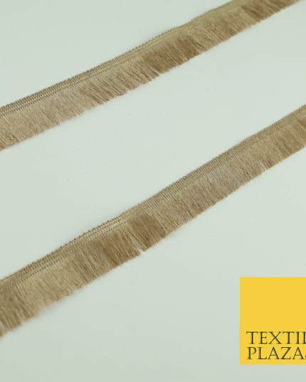 Light Antique Gold Slim Metallic Fringe Tassel Trimming Border Ribbon Lace X341