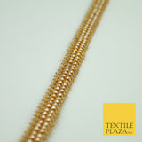 Antique Gold Double Row Diamonte Stone Beading Trim Border Ribbon Lace X363