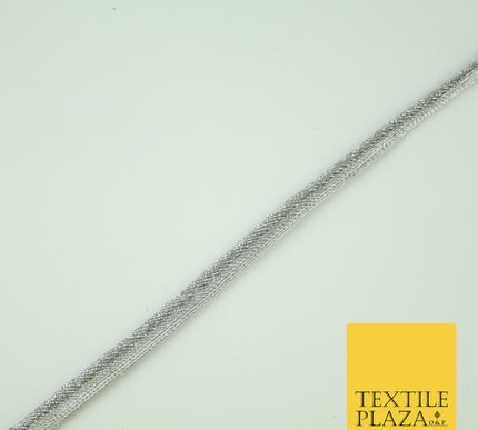 Silver Grey Rope Style Shimmer Fancy Border Edging Ribbon Ethnic Trim Lace X375