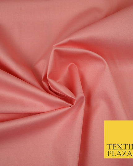 PREMIUM POPLIN 100% PURE COTTON SOLID PLAIN DYED FABRIC DRESS CRAFT MATERIAL 44"