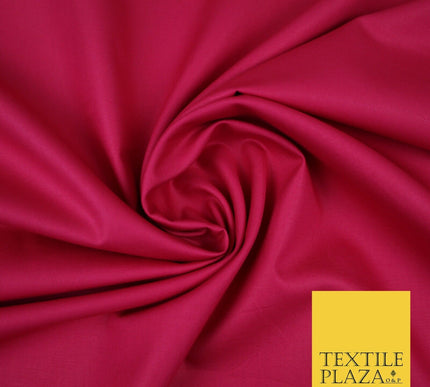 PREMIUM POPLIN 100% PURE COTTON SOLID PLAIN DYED FABRIC DRESS CRAFT MATERIAL 44"