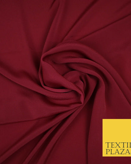 LUXURY 100% Polyester Plain Dyed Fine Soft Silky Crepe Dress Fabric ALL COLOURS
