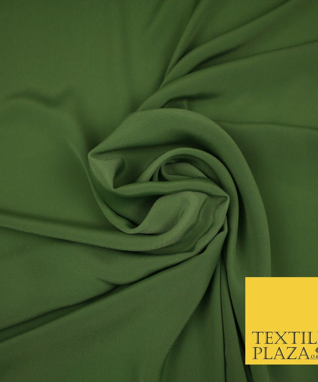 LUXURY 100% Polyester Plain Dyed Fine Soft Silky Crepe Dress Fabric ALL COLOURS