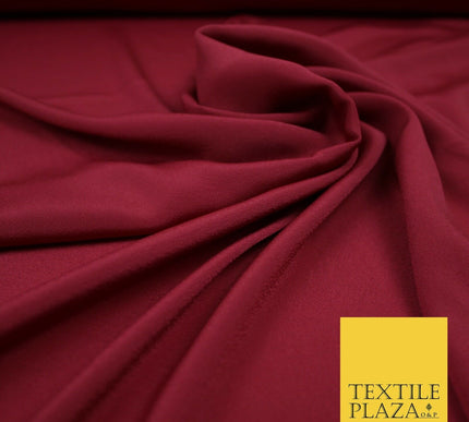 LUXURY 100% Polyester Plain Dyed Fine Soft Silky Crepe Dress Fabric ALL COLOURS