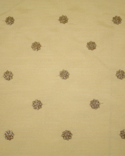 Embroidered Faux Dupion Raw Silk Dress Fabric Upholstery HomeFurnishing Material