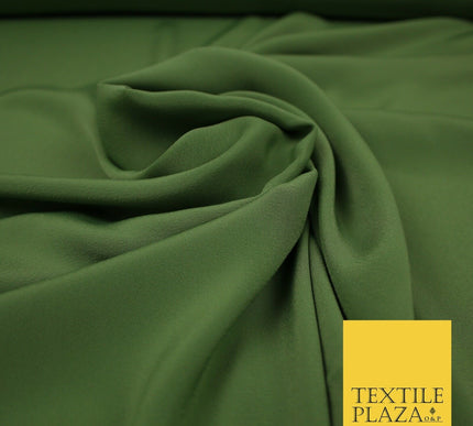 LUXURY 100% Polyester Plain Dyed Fine Soft Silky Crepe Dress Fabric ALL COLOURS