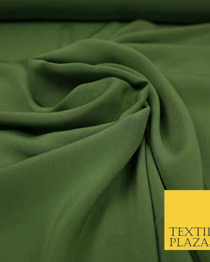 LUXURY 100% Polyester Plain Dyed Fine Soft Silky Crepe Dress Fabric ALL COLOURS