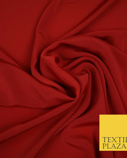 LUXURY 100% Polyester Plain Dyed Fine Soft Silky Crepe Dress Fabric ALL COLOURS