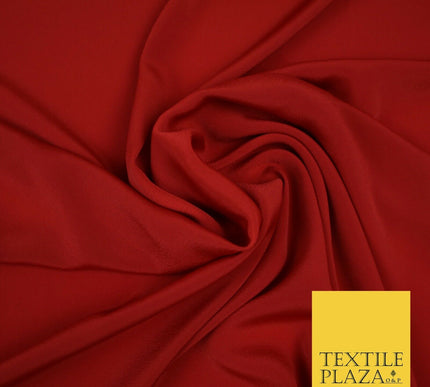 LUXURY 100% Polyester Plain Dyed Fine Soft Silky Crepe Dress Fabric ALL COLOURS