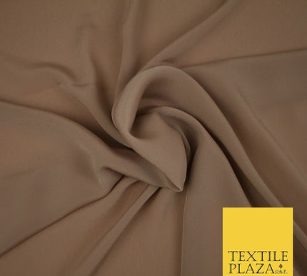 LUXURY 100% Polyester Plain Dyed Fine Soft Silky Crepe Dress Fabric ALL COLOURS