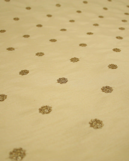 Embroidered Faux Dupion Raw Silk Dress Fabric Upholstery HomeFurnishing Material